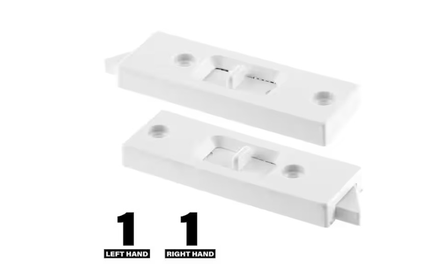 NEW White Vinyl Vertical Hung Sliding Window Lock (2-PACK) Tilt Latch Spring F X gallery