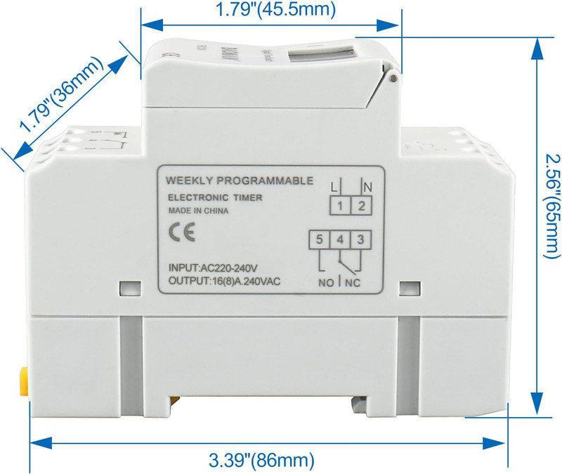 Weekly Programmable Digital Timer Switch AC 220V - THC15A LCD Display gallery
