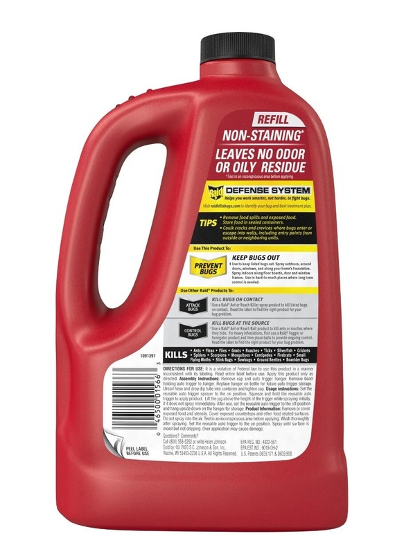 Raid MAX Perimeter Protection Bug Killer, Auto Trigger Refill, 64 oz gallery