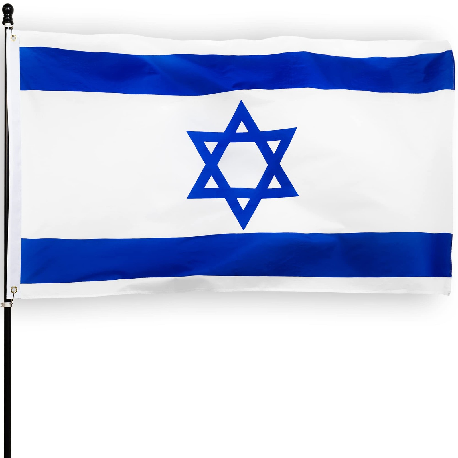 DANF Israel Flag 3x5 Ft Thick Polyester, Fade Resistant, Brass Grommets, Canv... gallery
