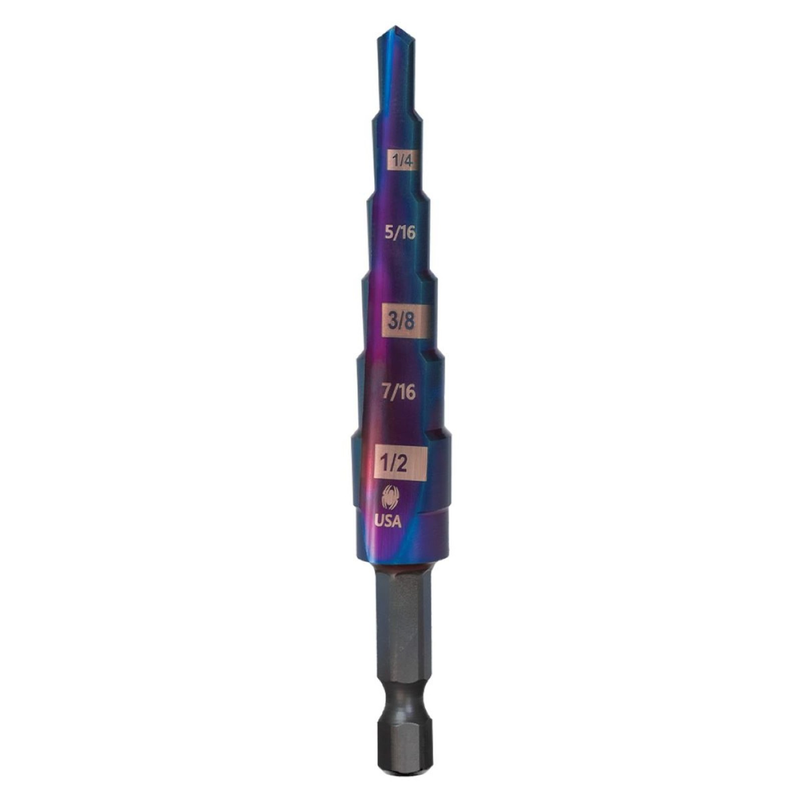 Spyder 3/16 to 1/2-Inch Hex Shank 6 Step Drill Bit 19020 gallery