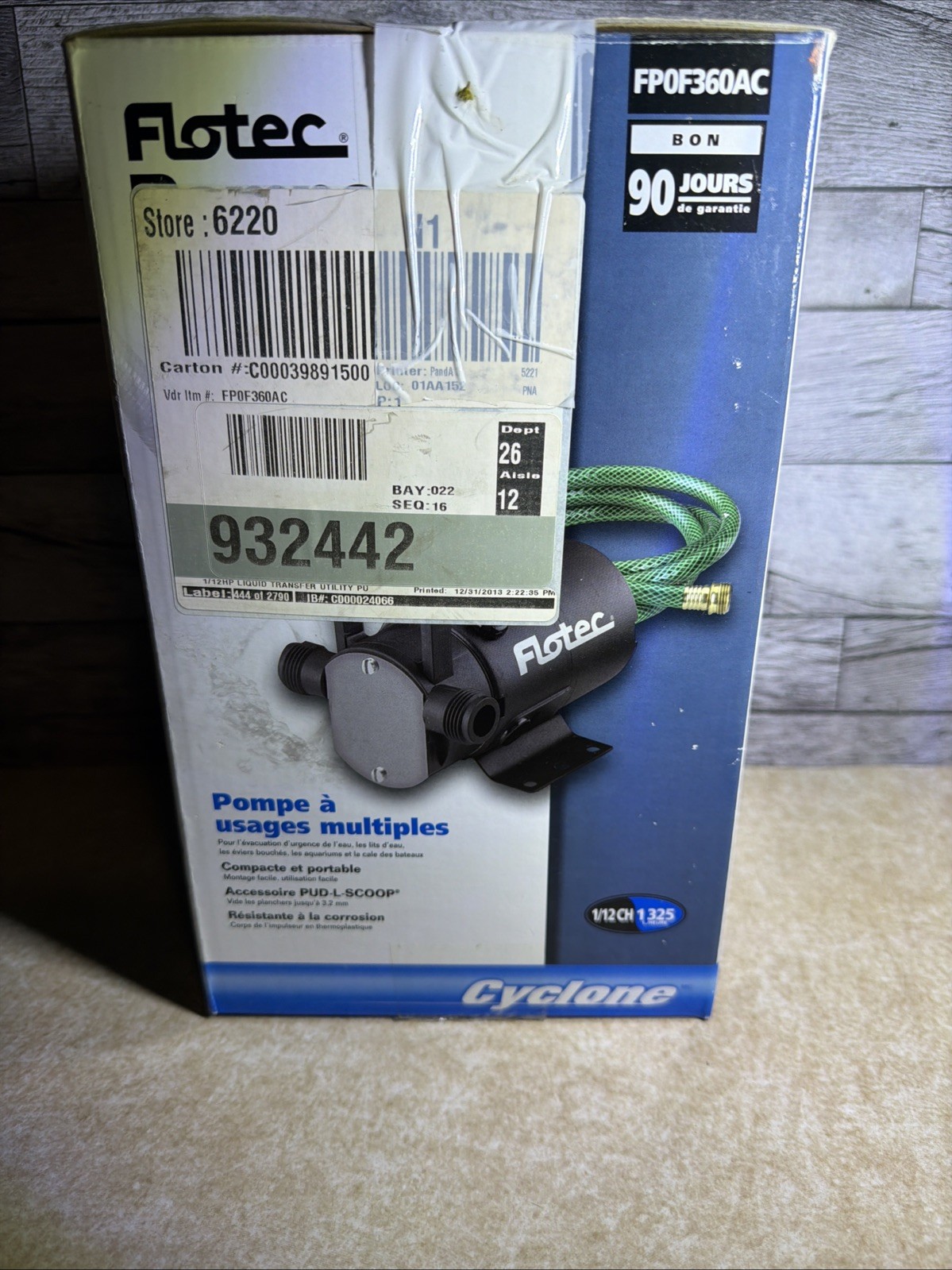 Flotec Cyclone FP0F360AC In-Line Multi-Purpose Utility Water Pump 1/12HP gallery