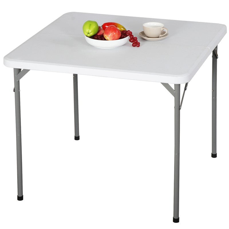 3ft Bi-Folding Table Plastic Dining Card Camping Table for BBQ Party Outdoor gallery