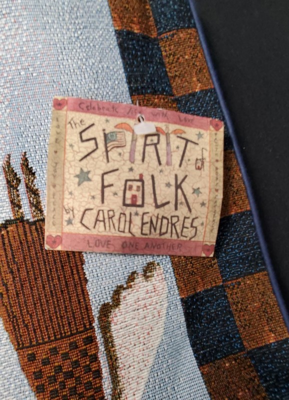 Carol Endres Signed Tapestry Table Runner 33 Inches X 12 Inches - Angels W/Peace gallery