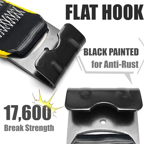 2 Pack Reflective 4 Inch Straps for Flatbed Trailer, 4" x 30' Black Heavy gallery