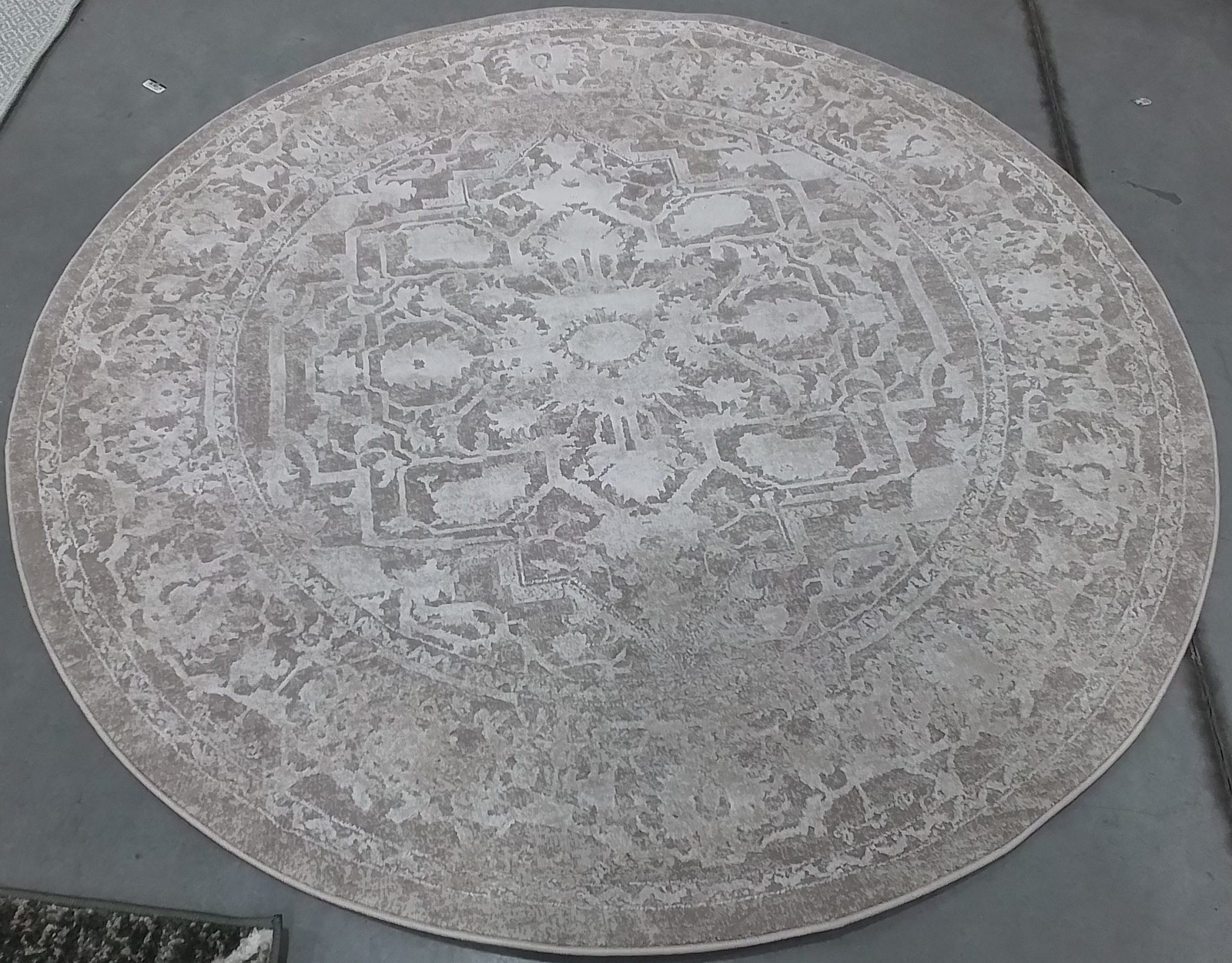 BEIGE / CREAM 5'-0" x 5'-0" Back Stain Rug, Reduced Price 1172801110 RFT665A-5R gallery