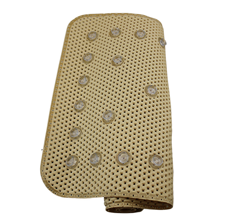 Soft Waffle Cushioned Spa Quality Bathroom Shower Tub Bath Mat Anti-Slip Beige gallery