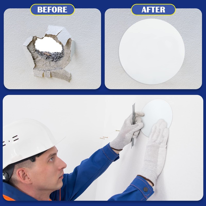 6 Pcs Ceiling Wall Cover Plates Plastic Hole Covers with Adhesive 7 Inch gallery