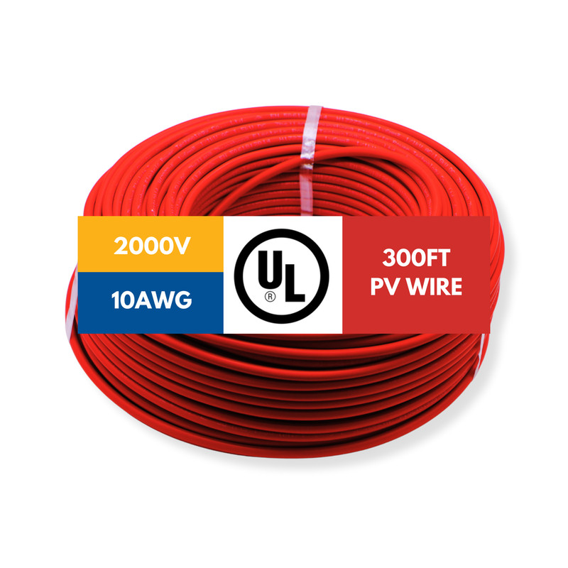 2000V PV Wire Tinned Stranded Copper - 8/10/12 AWG - Black/Red - 300 to 1000FT gallery