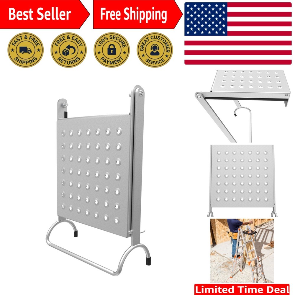 Versatile Work Platform for Ladders - 375 lbs Capacity, Aluminum Construction
