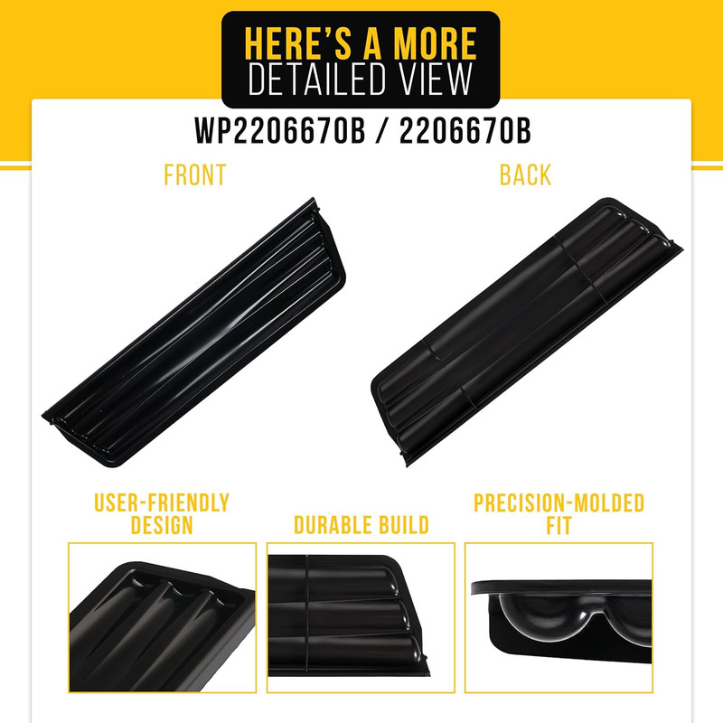 WP2206670B Refrigerator Dispenser Overflow Grille Compatible with Whirlpool gallery