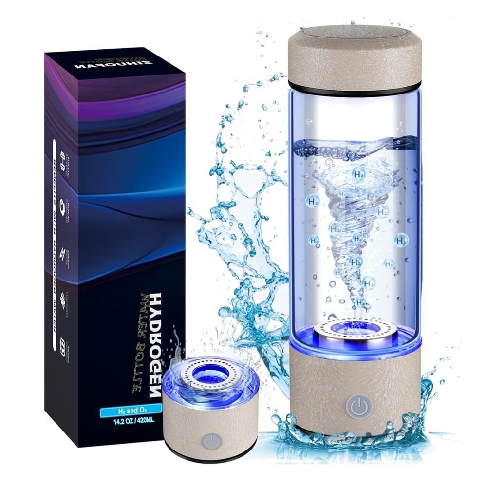 420ml Hydrogen Water Bottle – Rechargeable Alkaline Water Generator