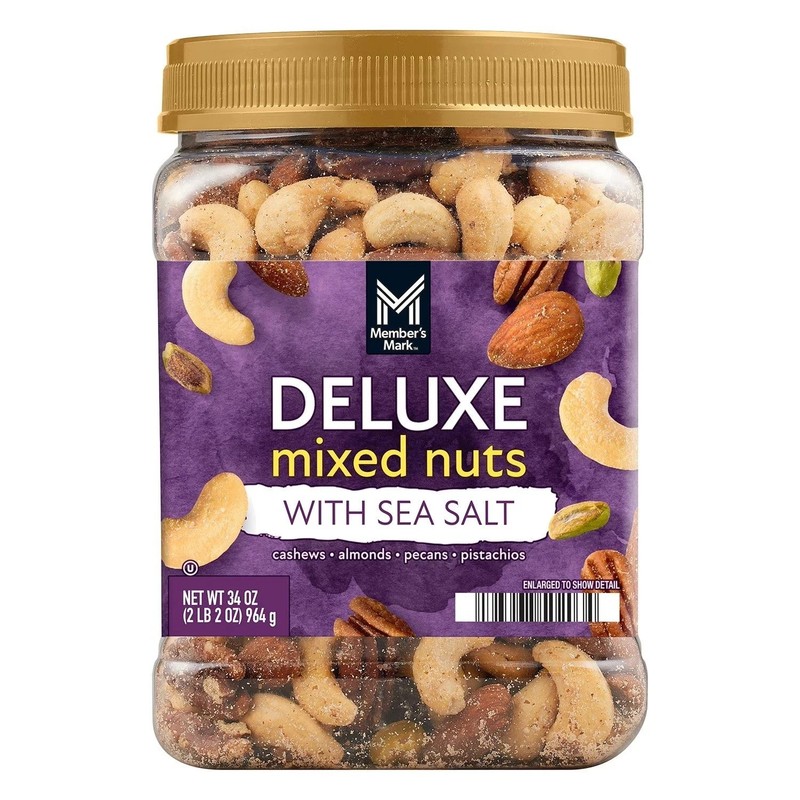 2 PACK - Member's Mark Lightly Salted Deluxe Mixed Nuts 34oz. (Total 68 oz.) gallery