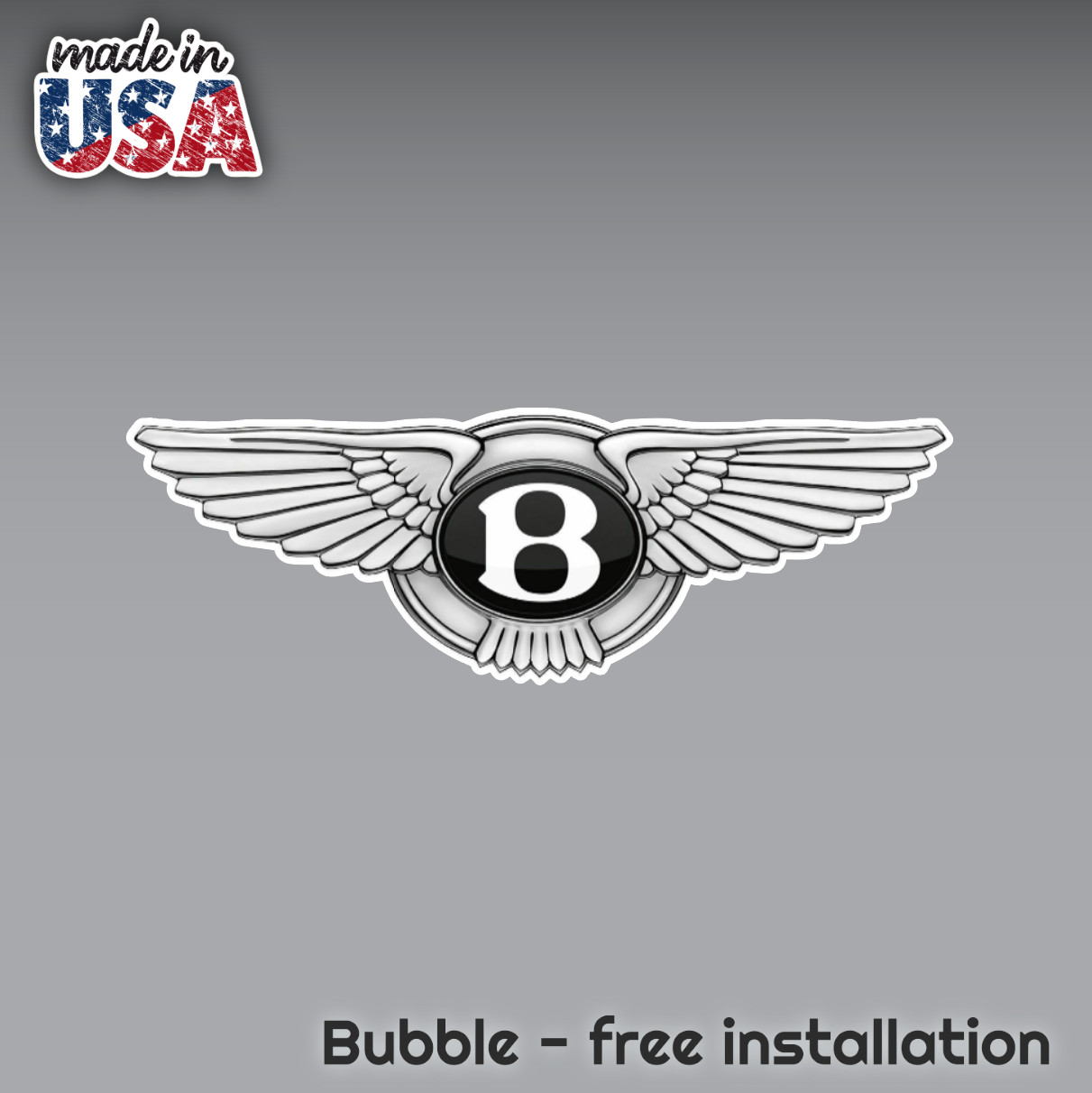 BENTLEY LOGO EMBLEM DECAL STICKER 3M USA MADE TRUCK VEHICLE WINDOW WALL CAR gallery