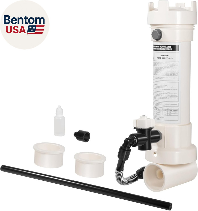Pool Chlorinator, 320 Automatic In-Line Chlorine/Bromine Feeder Compatible with gallery
