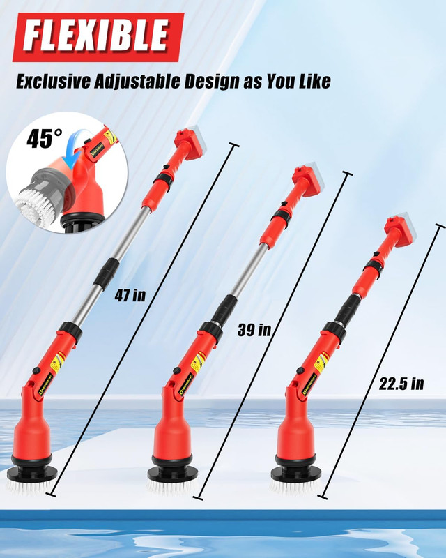 Electric Spin Scrubber Compatible for Milwaukee 18V Battery(Battery NOT Included gallery