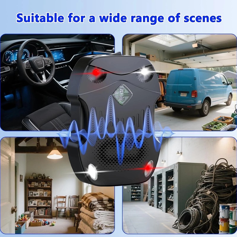 2 PACK CAR ULTRASONIC MOUSE RAT REPELLER VEHICLE PEST ANIMAL DETERRENT REPELLENT gallery
