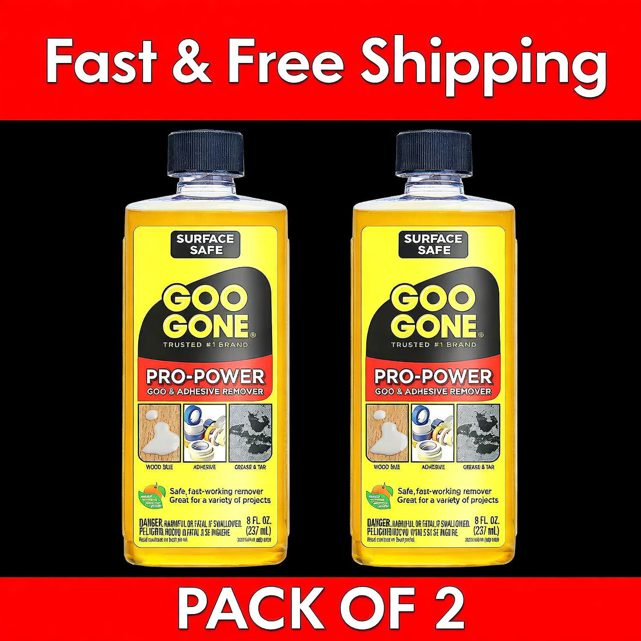 Goo Gone 8 oz. Pro Power Adhesive Remover Pack of 2 gallery