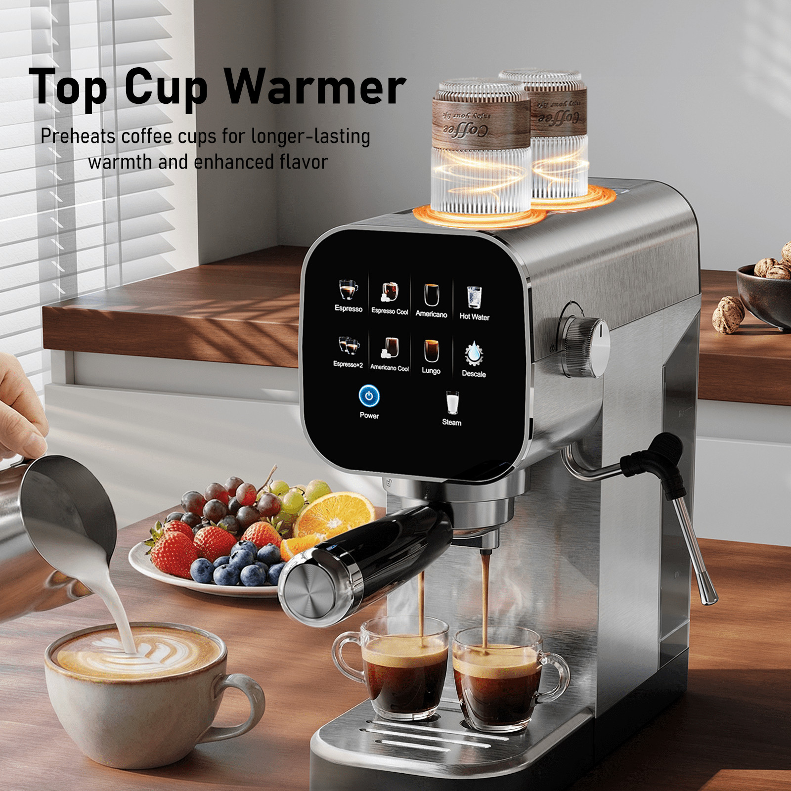 Patbrela Espresso Machine with Cold Brew, 20 Bar Coffee Maker, Steam Milk gallery
