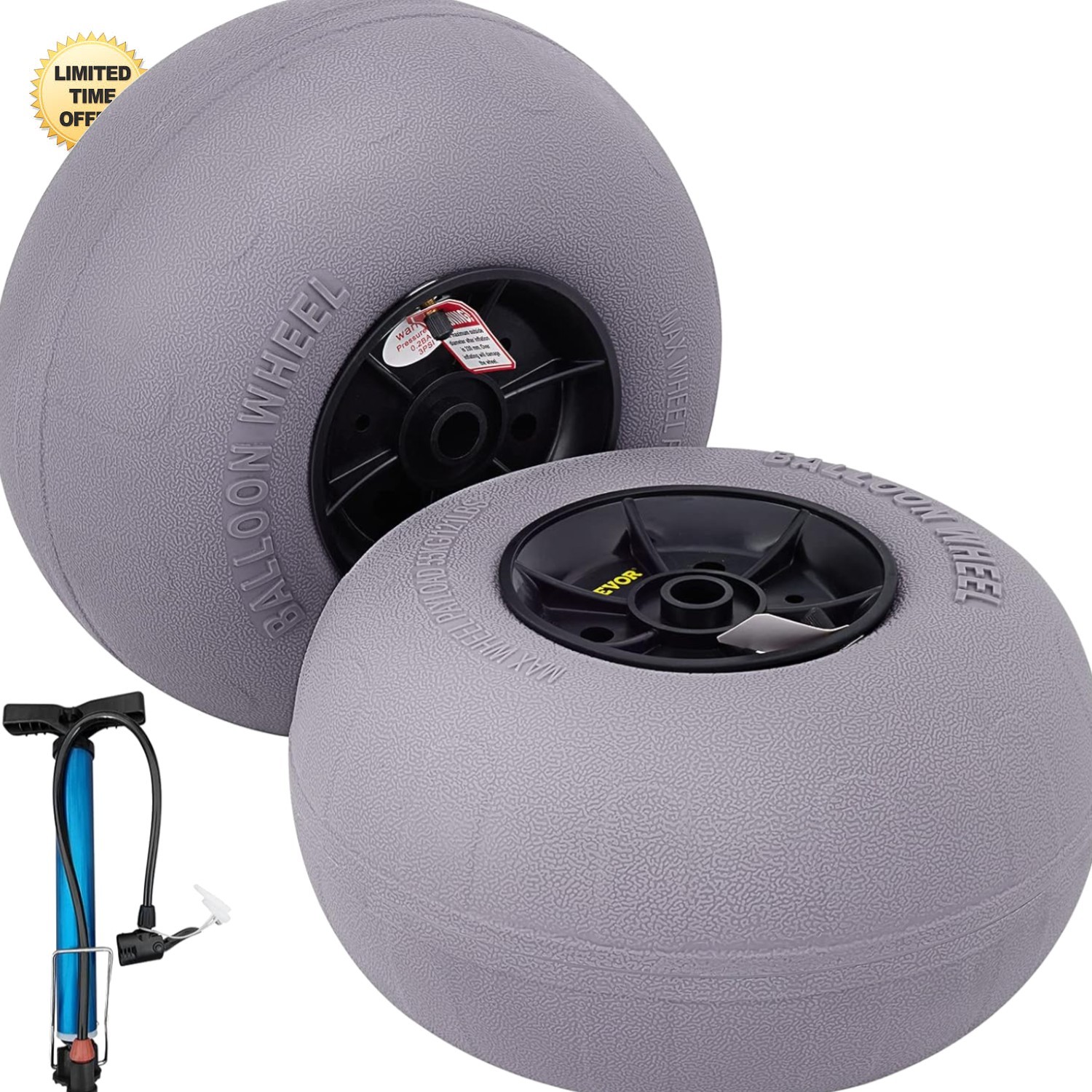 Beach Balloon Wheels 13-inch Inflatable Sand Cart Tires for All-Terrain Use gallery
