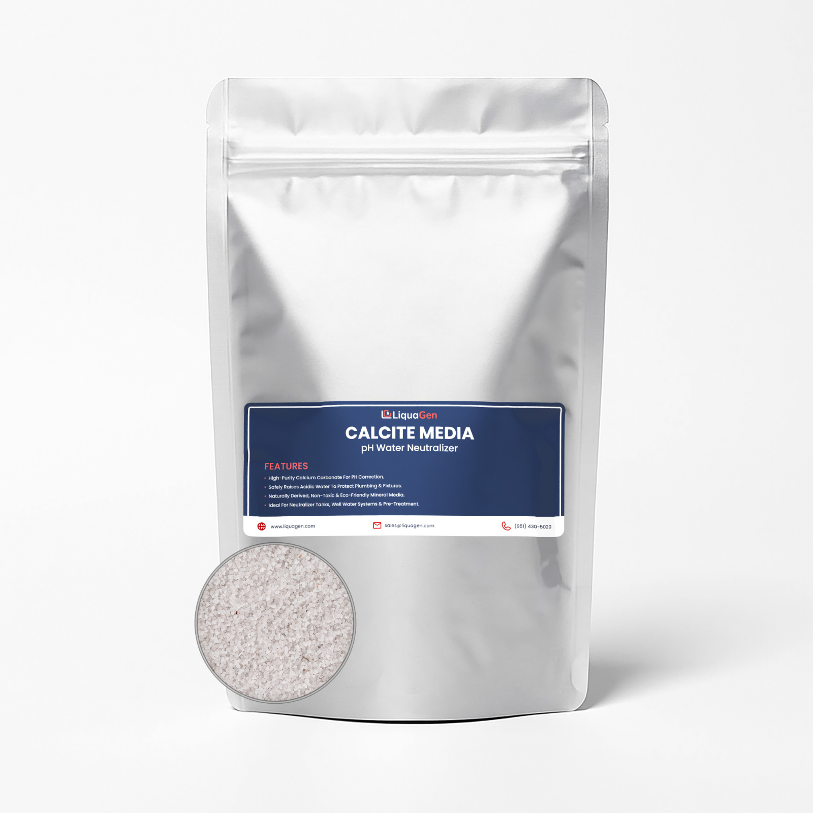 LiquaGen Calcite pH Neutralizer Media for Well Water Systems – Acid Neutralizing gallery