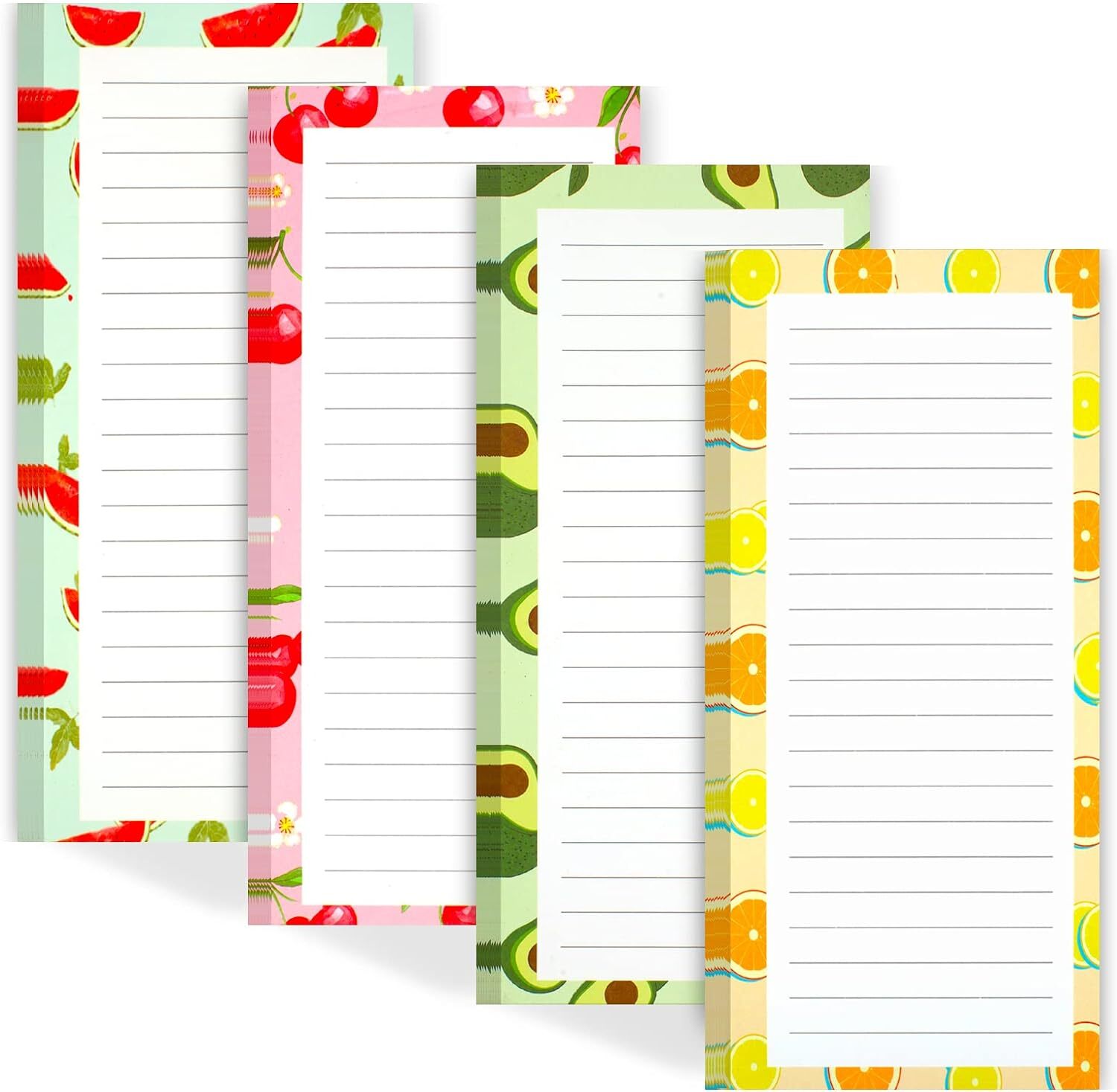 4 Pack Magnetic Notepads for Refrigerator, Grocery List Magnet Pad for Fridge... gallery