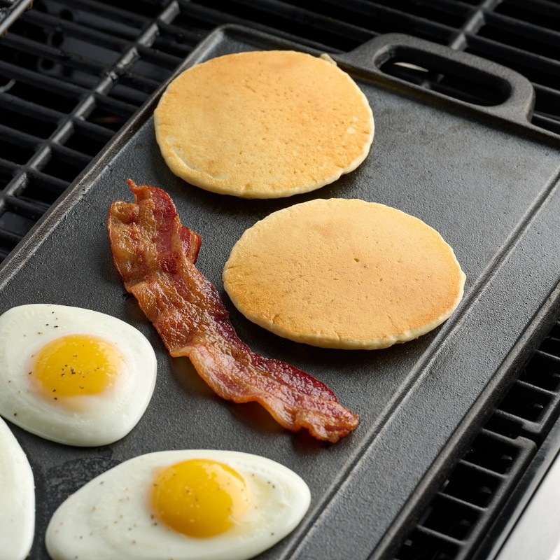 Expert Grill Deluxe Cast Iron Reversible Grill Griddle Plate, Black,Hand Wash gallery