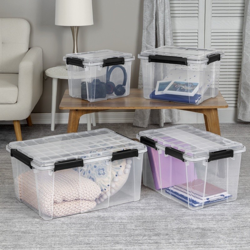 Waterproof Dustproof Gasket Storage Box W/ Lid Durable Clear Plastic Container gallery
