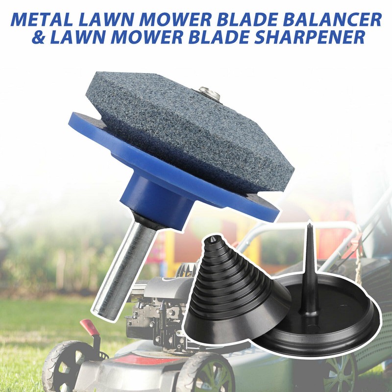 Mower Blade Balancer & Sharpener Set For Lawn Mower Tractor Garden Tools KD gallery