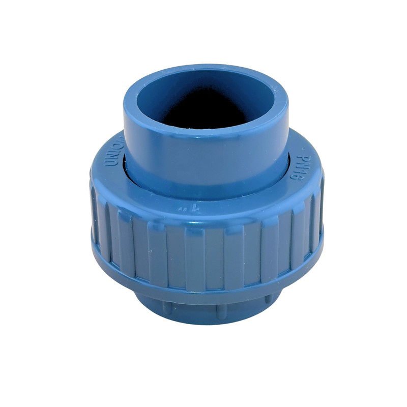 BULK QTY PVC Pipe Fitting UNION Coupling SCH40 (1"x1" SLIP SOCKET); Grey Plastic gallery