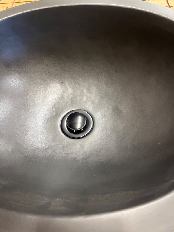 OVAL SOLID BRASS SINK, NEVER INSTALLED. HAND HAMMERED, HIGH QUALITY. gallery