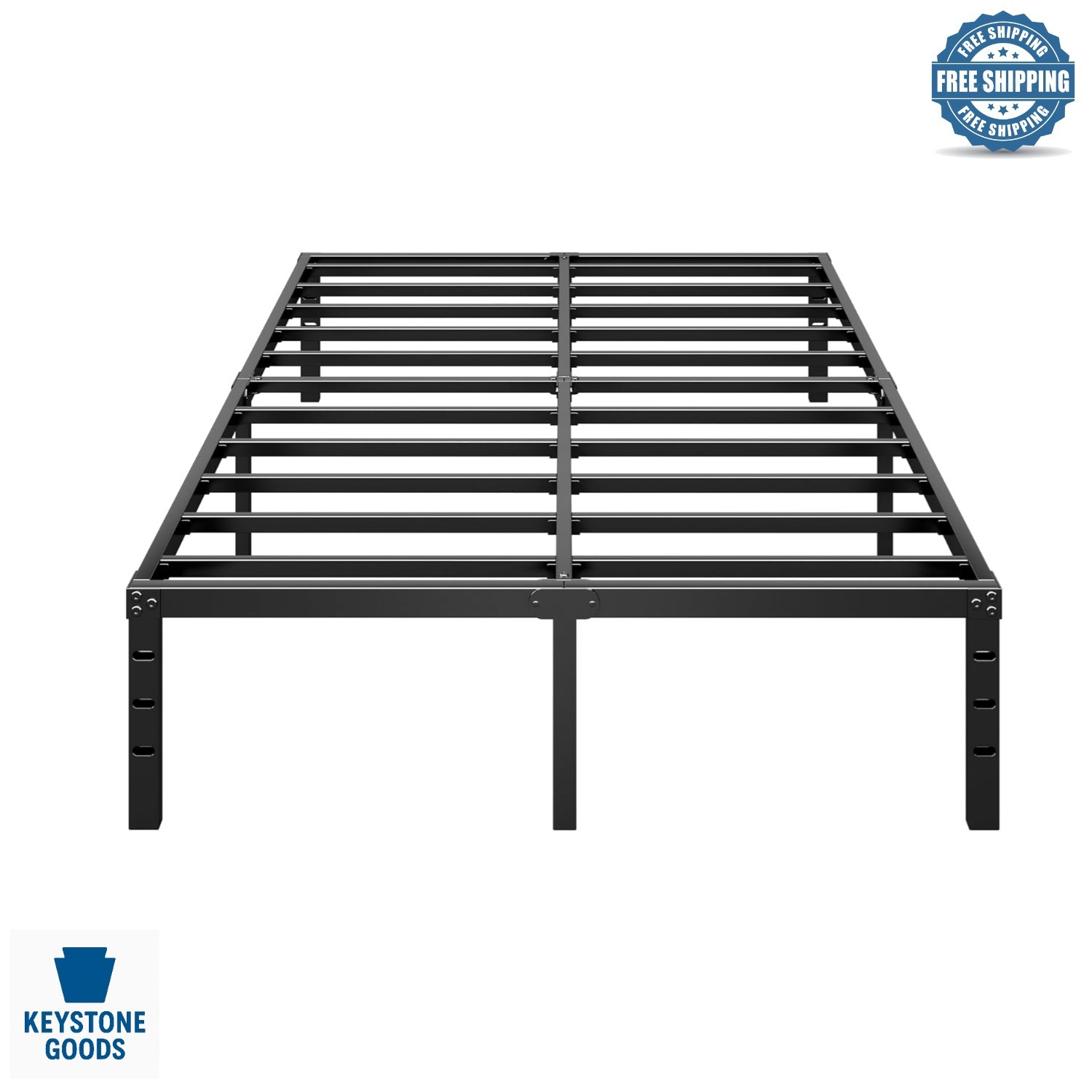 Queen Size Metal Platform Bed Frame - Squeak-Resistant, No Box Spring, Under-... gallery