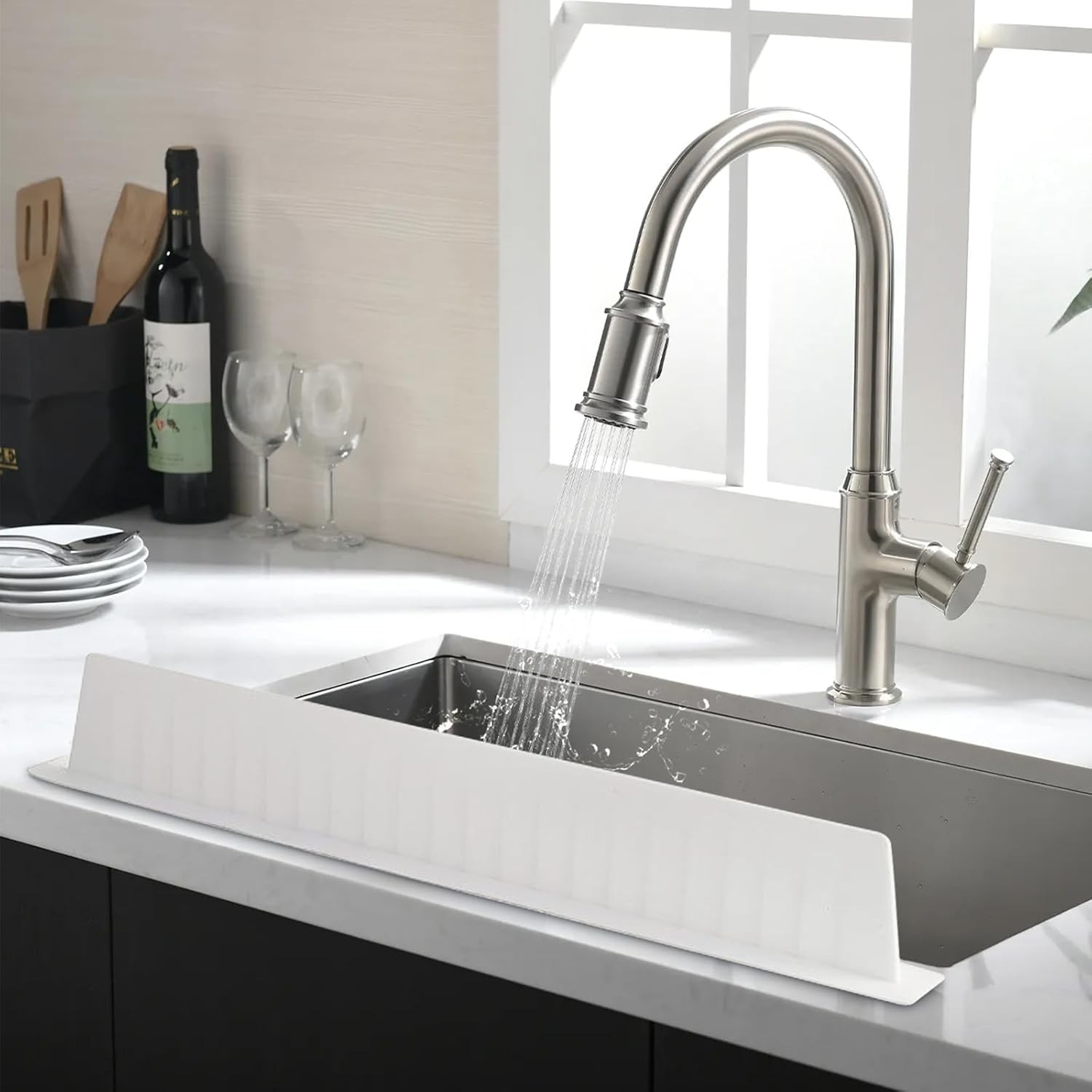 EEEKit 20" Silicone Sink Splash Guard – No Suction Cup Water Splash Protector gallery