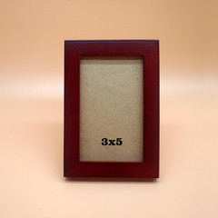 3X5 Inch Solid Wood Picture Frames Red | Acrylic Front | Back Loading Design | H