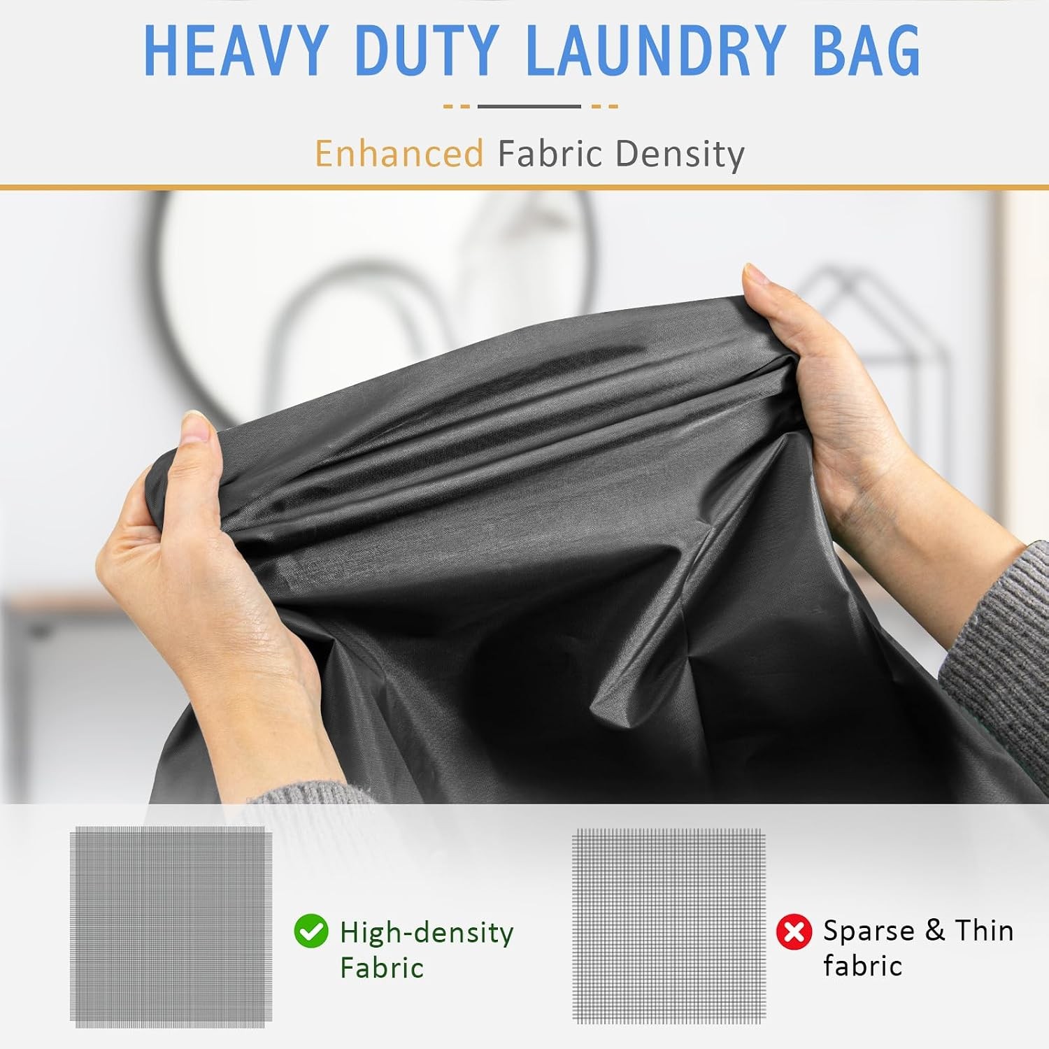 Extra Large Laundry Bag With Handles, Heavy Duty, Travel Laundry Bag for Dirty gallery