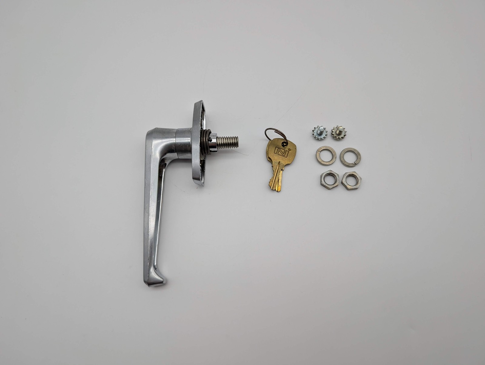 National Cabinet Lock Handle 5 Disc Satin Chrome 1" Spindle C8758 Keyed Diff gallery