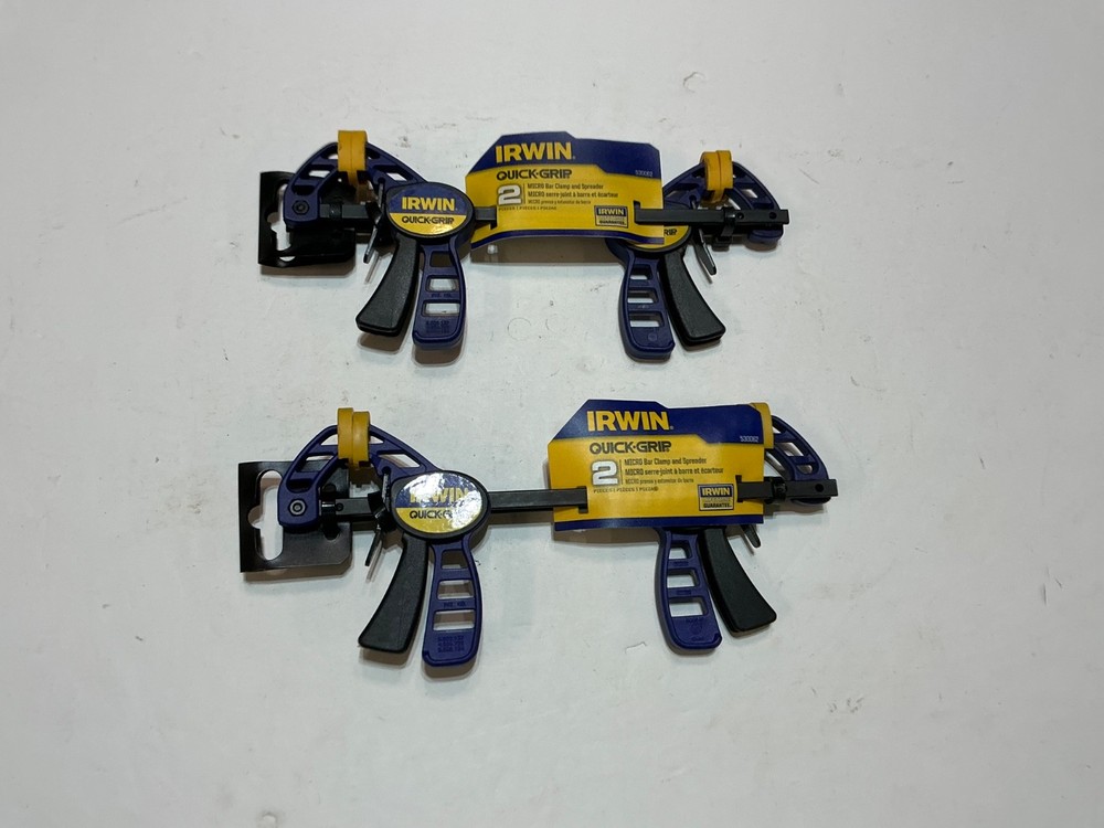 NOS Irwin MICRO Quick-Grip Bar Clamp (4-1/4") And Spreader (8") 53006 2 pks of 2