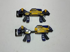 NOS Irwin MICRO Quick-Grip Bar Clamp (4-1/4″) And Spreader (8″) 53006 2 pks of 2