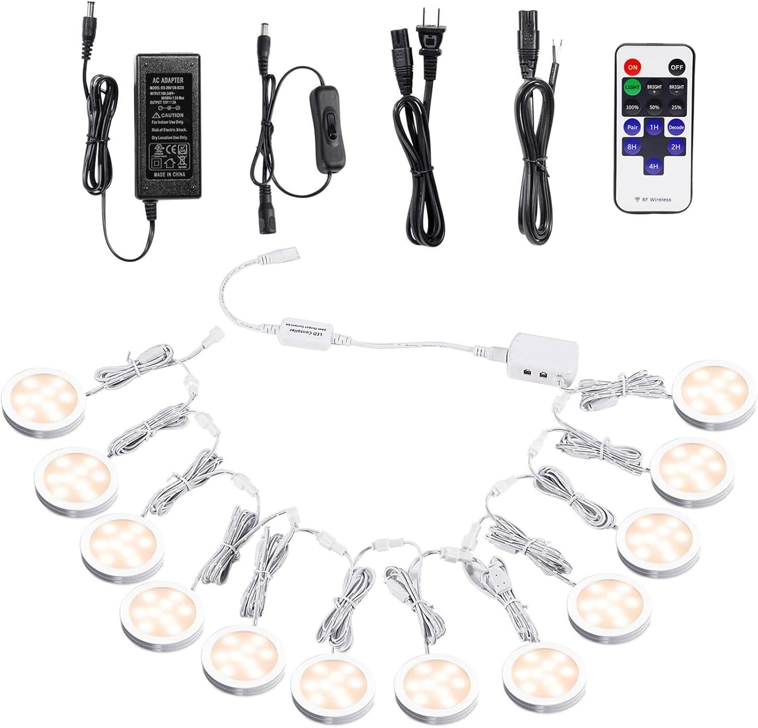 Puck Lights,Lights Kit Linkable Under Cabinet LED Lighting 12VDC Dimmable lights gallery