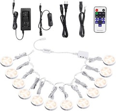 Puck Lights,Lights Kit Linkable Under Cabinet LED Lighting 12VDC Dimmable lights
