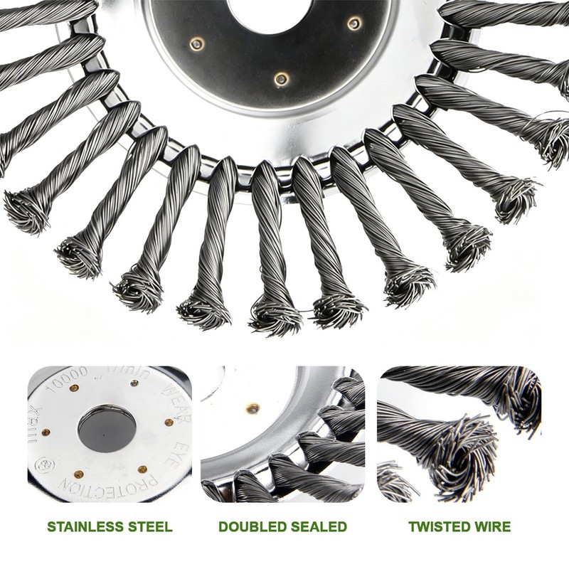 6" 8" 10" Stainless Steel Wire String Trimmer Head Universal Grass Weed Cutter gallery