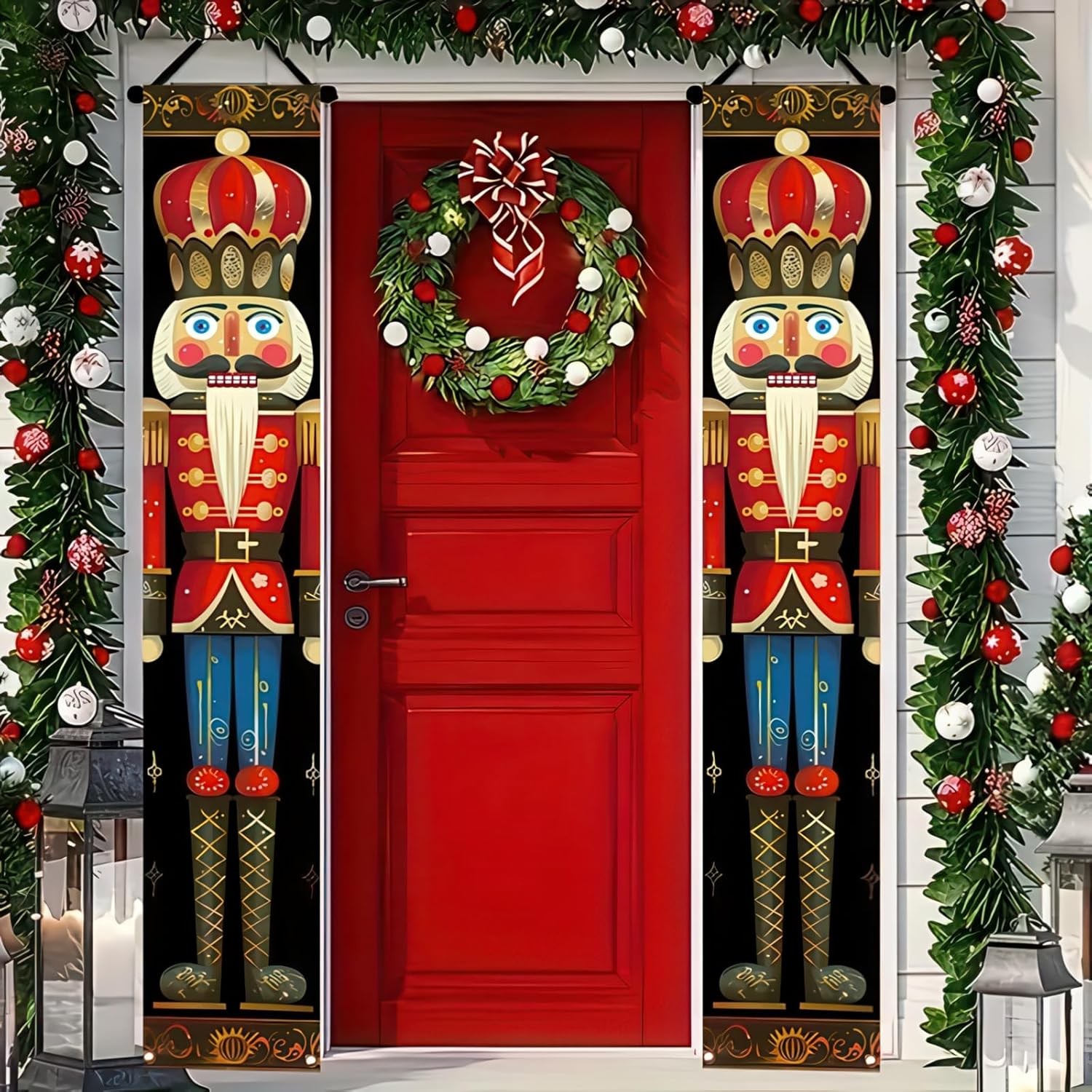 Nutcracker Christmas Porch Banner 71x12in Front Door Winter Holiday Decor gallery