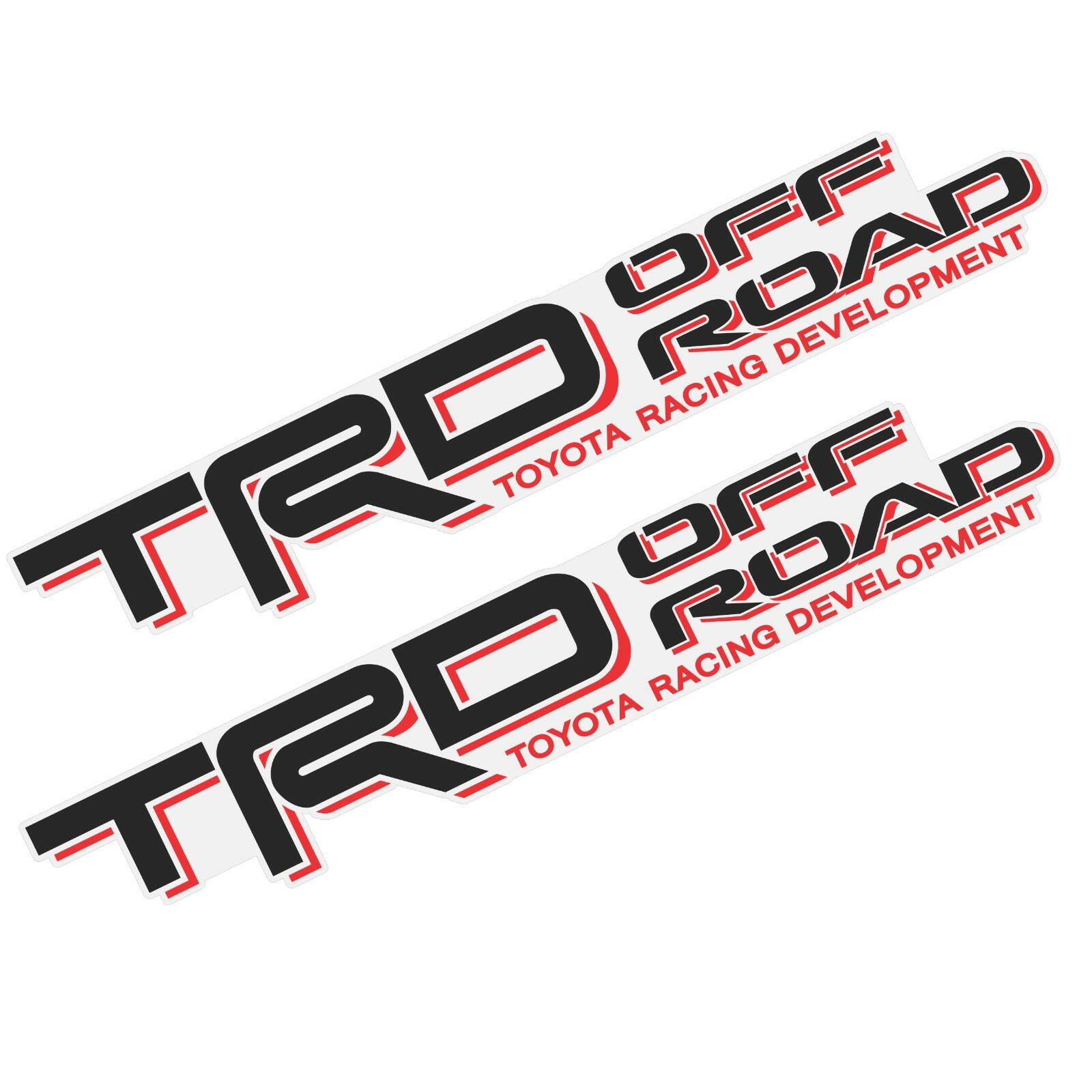 TRD OFF ROAD TOYOTA RACING DEVELOPMENT Truck Decal Set of 2 Clear Vinyl Sticker gallery