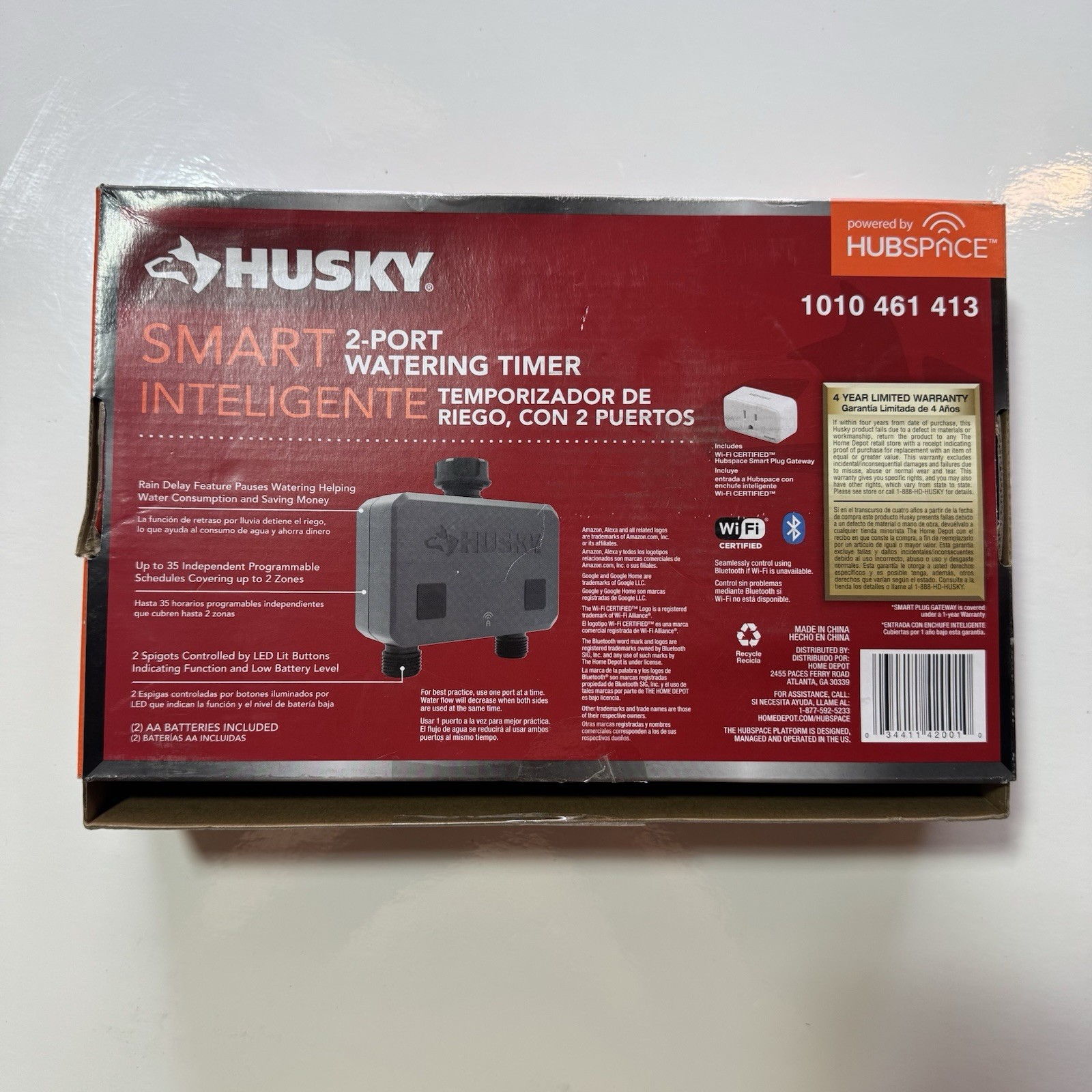 Husky Smart 2-Port Watering Timer Bluetooth Sprinkler Irrigation No Plug gallery