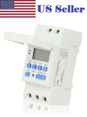 Digital LCD DIN Programmable Weekly Rail Timer AC 110V 16A Time Relay Switch New