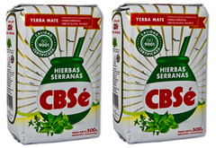 (2 -Pack) Yerba Mate CBSE Hill Herbs-Orange-Lemon-Silhouette-Guarana-Grapefruit