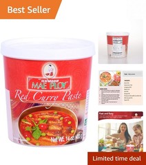 Versatile 14oz Red Curry Paste – Pure Thai Flavor, Resealable for Freshness