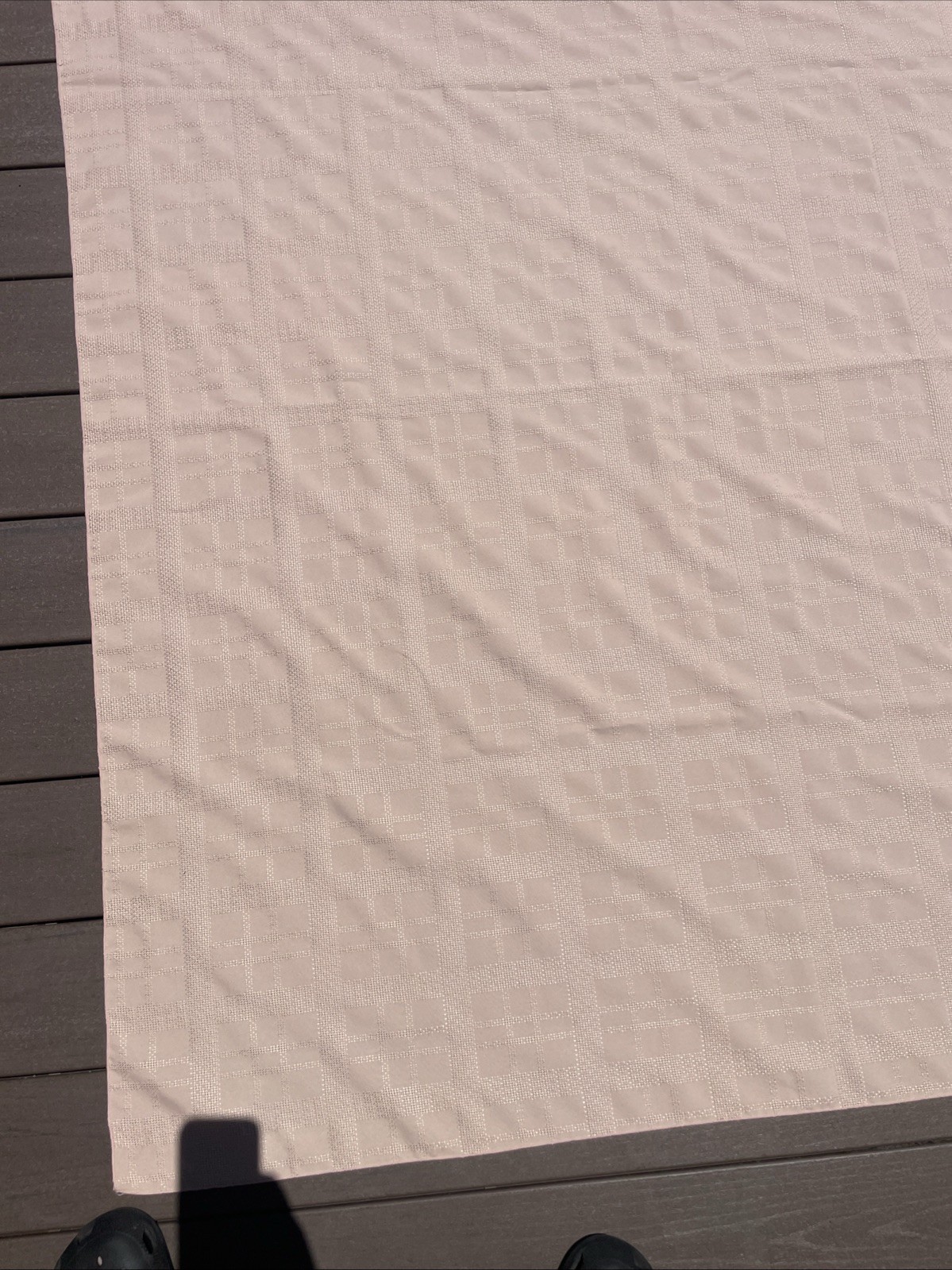 Classic Linen Blend Peach Tablecloth Square 59” x 103” gallery