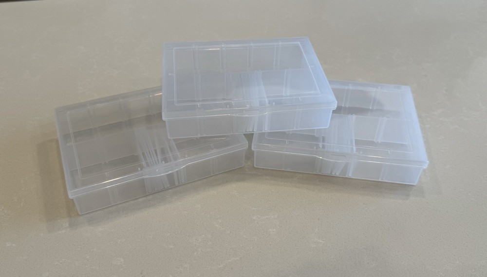 Small Plastic Storage Container - 10 Compartment, for Fishing, Beading, Etc., x1