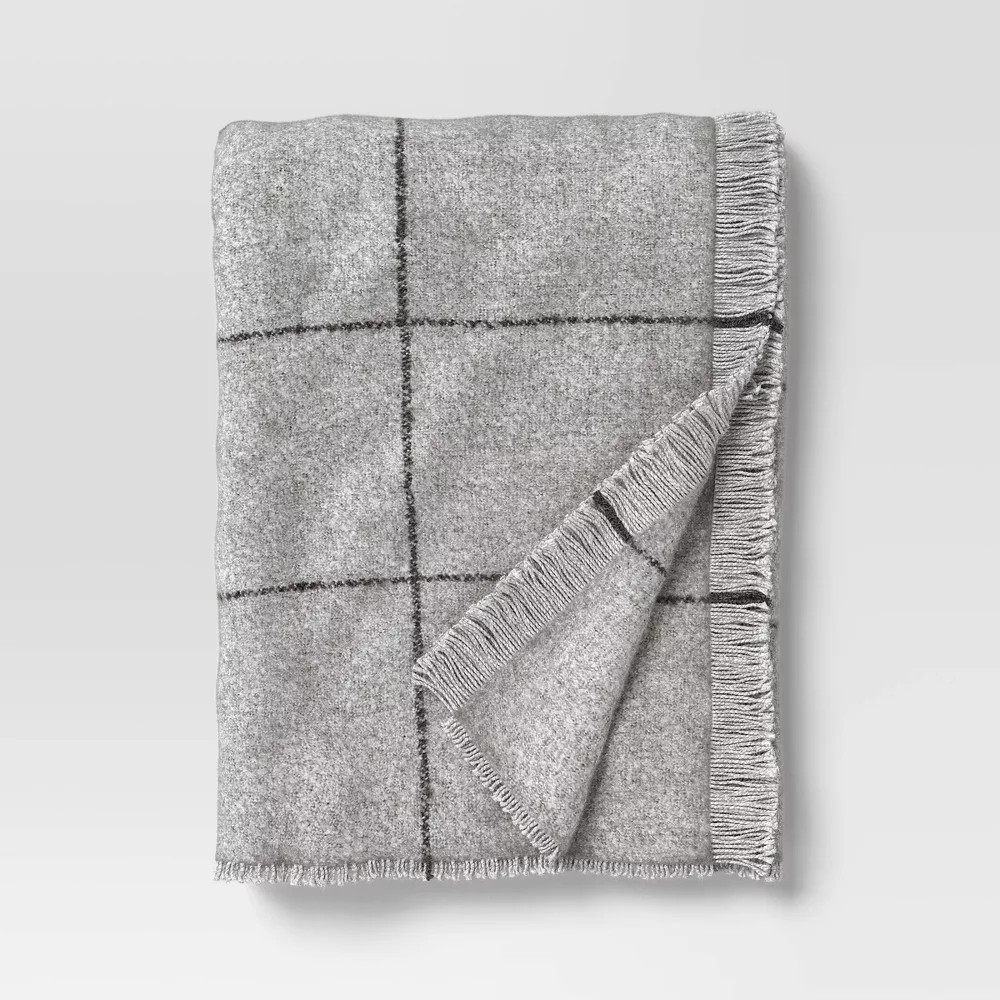 Windowpane Boucle Throw Blanket - Threshold gallery